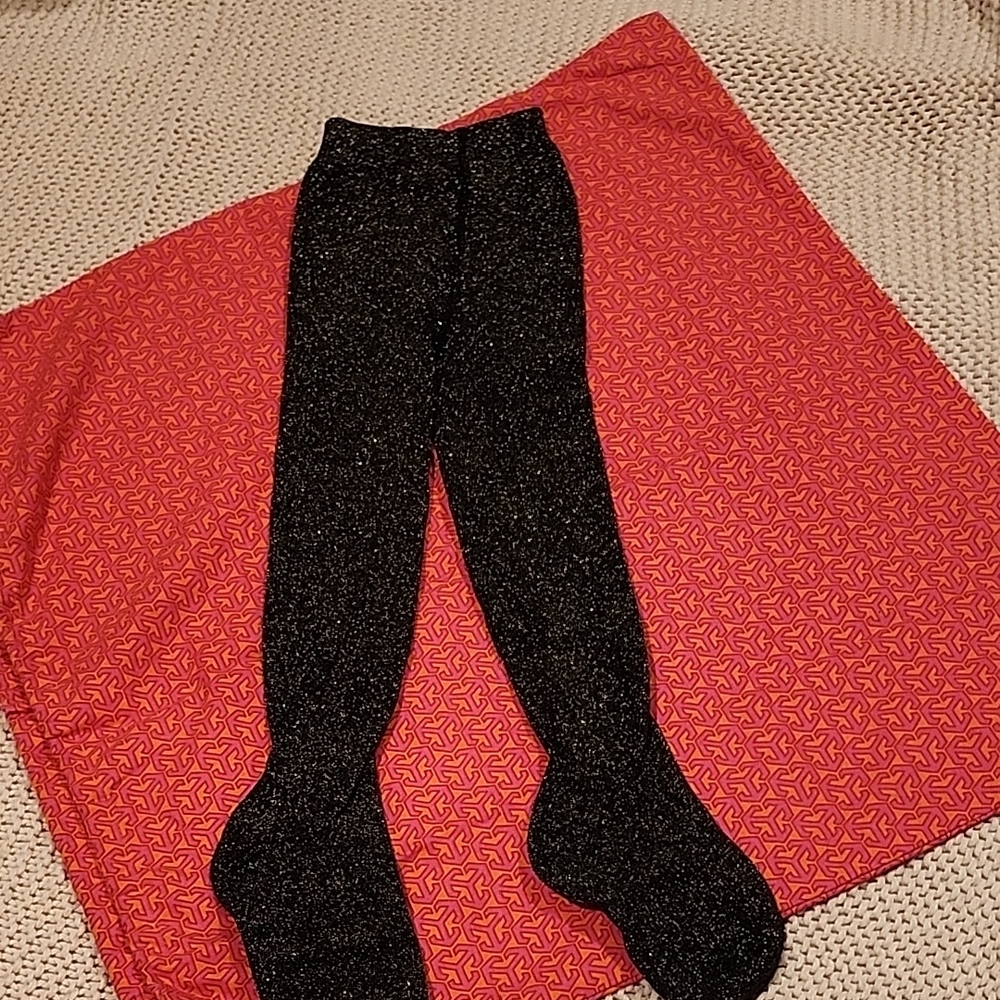 Gymboree Black Tight with Gold Sparkle 3-4y